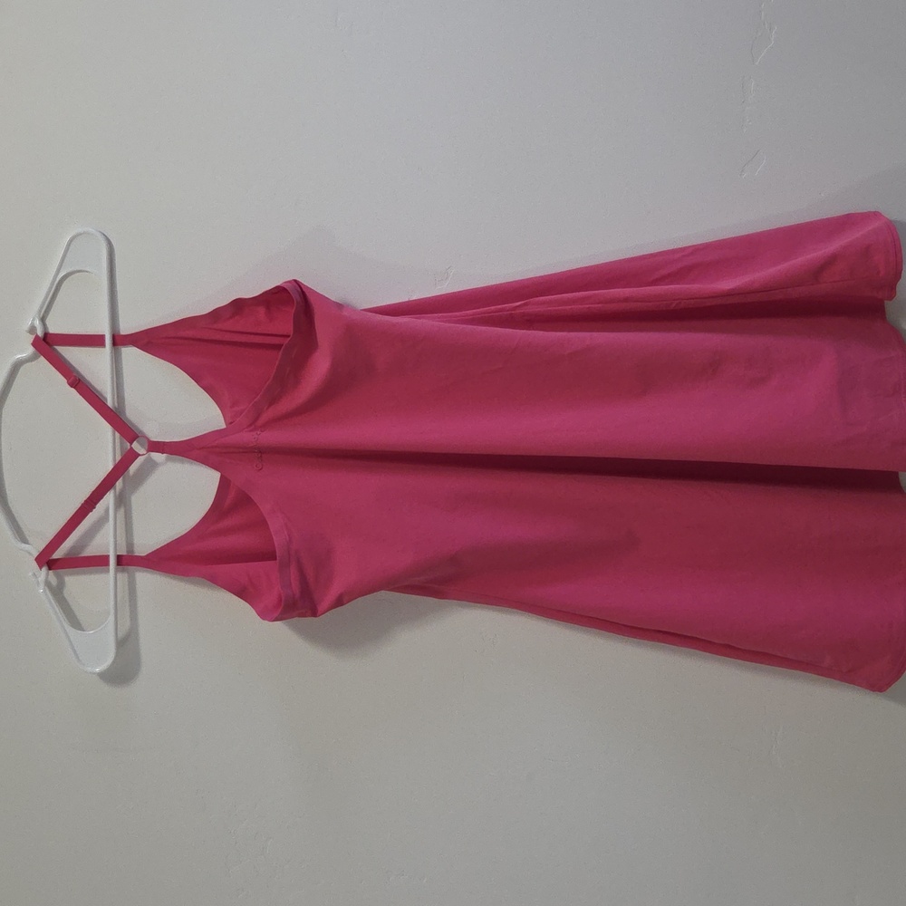 Outdoor Voices Vibrant Pink Mini Dress With Built In Shorts - Picture 5 of 8